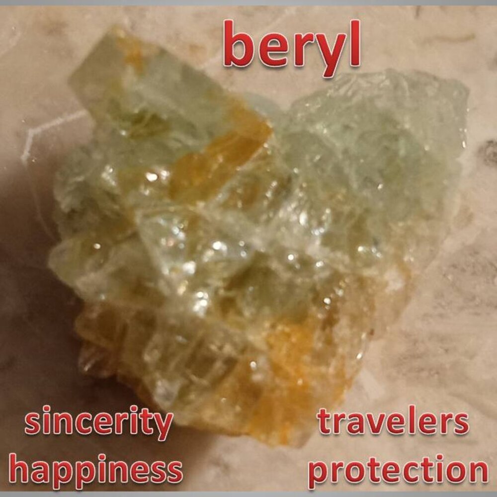 BERYL crystal stone rock mineral 01 HAPPINESS protection